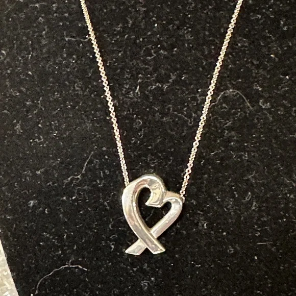 Tiffany & Co Necklace Loving Heart Pendant 925.